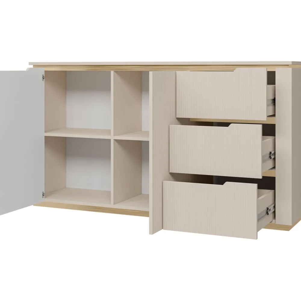 Lipasto 2D3S HILAFIN, 153x84cm, beige Lipastot