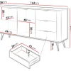 Lipasto 2D3S LANTE, 82x164cm, musta Lipastot