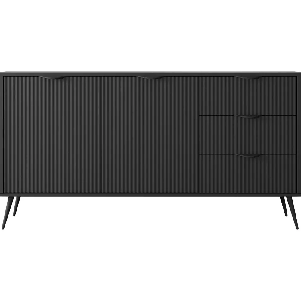 Lipasto 2D3S LANTE, 82x164cm, musta Lipastot