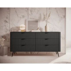 Clearance Lipasto 6S LANTE, 82x164cm, musta Lipastot