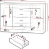 Online Lipasto TADEUSZ 6, 90x140cm, ruskea Lipastot
