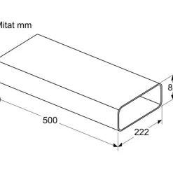 Litteä ilmakanava HEZ9VDSM1 500mm*Bosch Online