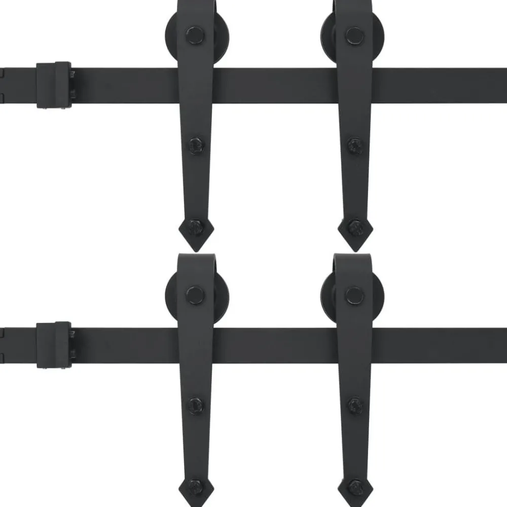 Best Liukuoven asennussarja teräs 2x183 cm musta Liukuovet|Liukuovet