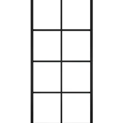 Outlet Liukuovi alumiini ja ESG-lasi 83x205 cm musta Liukuovet|Sisäovet