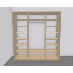 Outlet Liukuovikaappi 182-230cm, tangolla ja hyllyillä, mittojen mukaan, eri värejä Liukuovikaapit