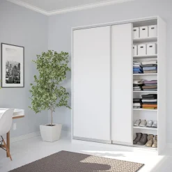 Clearance Liukuovikaappi 110-155cm, tangoilla, mittojen mukaan, eri värejä Liukuovikaapit