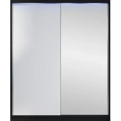 Clearance Liukuovivaatekaappi CAMINO I, LED-valaistuksella, peilillä, 150x200cm Liukuovikaapit
