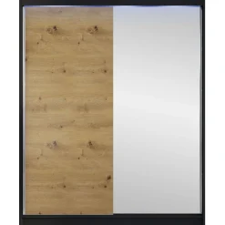 Clearance Liukuovivaatekaappi CAMINO I, LED-valaistuksella, peilillä, 150x200cm Liukuovikaapit