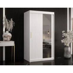 Clearance Liukuovivaatekaappi RIFLO SLIM 2 100, 100x200cm Liukuovikaapit