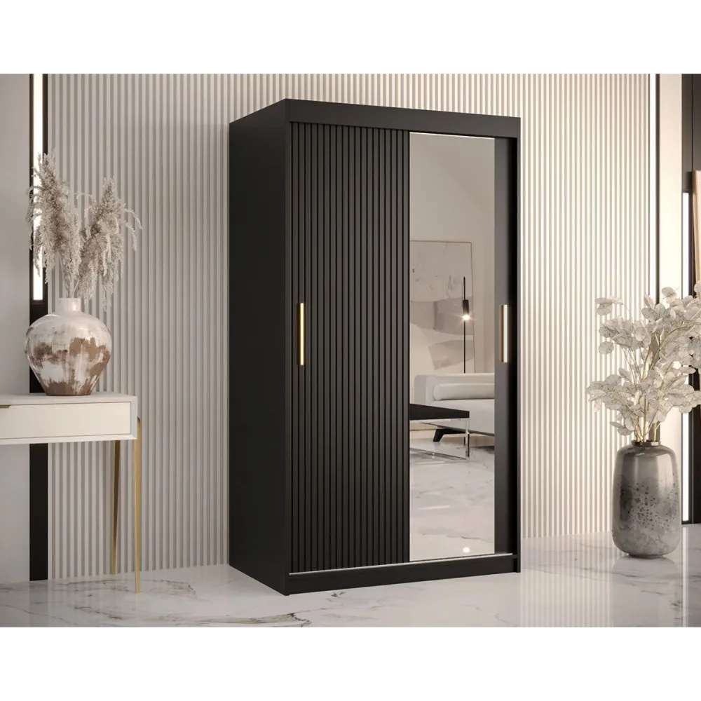 Clearance Liukuovivaatekaappi RIFLO SLIM 2 100, 100x200cm Liukuovikaapit