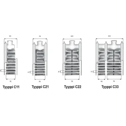 Best Lämmityspatteri Compact C22, eri kokoja Lämpöpatterit