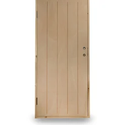 Lämpimän varaston ovi Ljusdal 90x200cm oikea, käsittelemätön urajyrsitty vaneri*JABO Discount