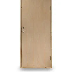 Lämpimän varaston ovi Ljusdal 90x200cm vasen, käsittelemätön urajyrsitty vaneri*JABO New