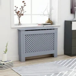 Lämpöpatterin suoja antrasiitti 112x19x81 cm mdf*FinePRICE Sale