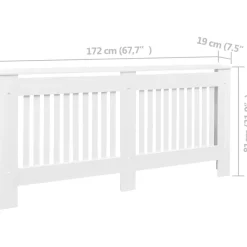 Lämpöpatterin suoja MDF 172 cm valkoinen*FinePRICE Sale