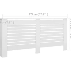 Sale Lämpöpatterin suoja MDF 172x19x81.5 cm valkoinen Patterinsuojat