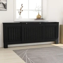 Lämpöpatterin suoja musta mdf 205 cm*FinePRICE Clearance