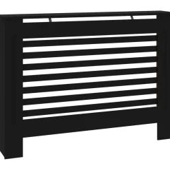 Lämpöpatterin suoja musta 112x19x81cm mdf*FinePRICE Hot