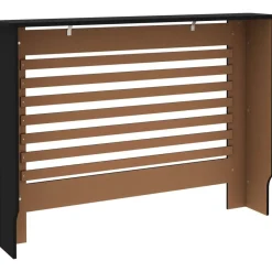 Lämpöpatterin suoja musta 112x19x81cm mdf*FinePRICE Hot