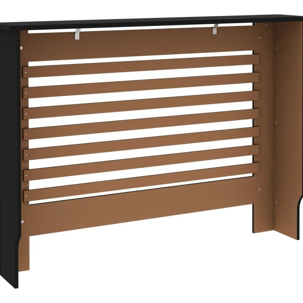 Lämpöpatterin suoja musta 112x19x81cm mdf*FinePRICE Hot