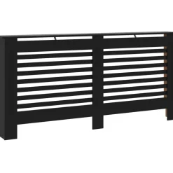 Lämpöpatterin suoja musta 172x19x81cm mdf*FinePRICE Clearance