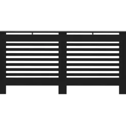 Lämpöpatterin suoja musta 172x19x81cm mdf*FinePRICE Clearance