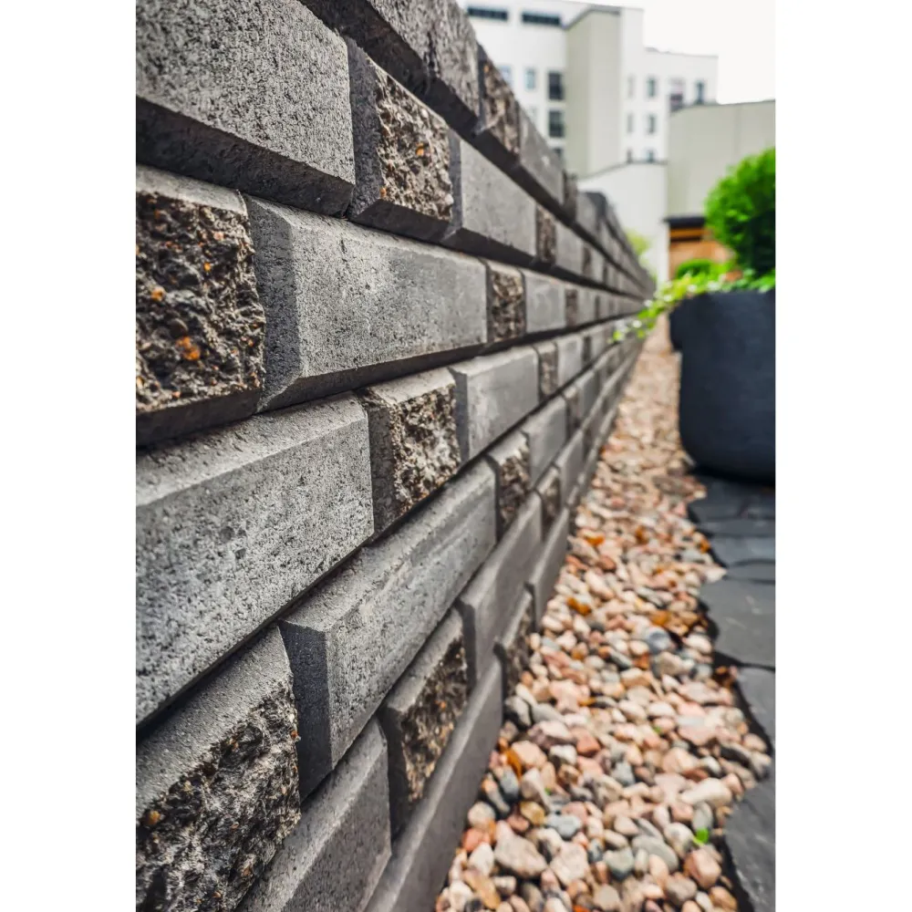 Online Lohkomuurikivipari Lakka 480x200x100 mm ja 80x200x100 mm musta Muurikivet