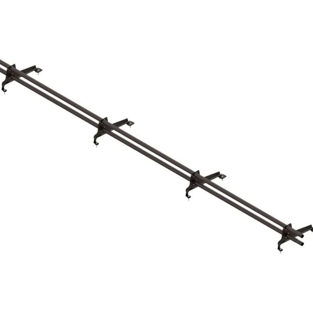 Lumiestepaketti , tiilikuvioiduille teräskatoille (Muotokate 350), 3m, 2 lumiesteputkea + asennussarja, eri värejä Kattoturvatuotteet