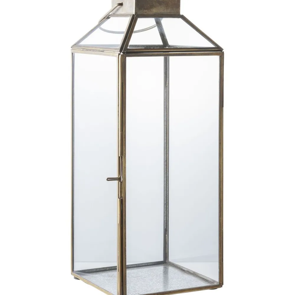 Clearance Lyhty Mysore, antiikkimessinki/lasi Lyhdyt