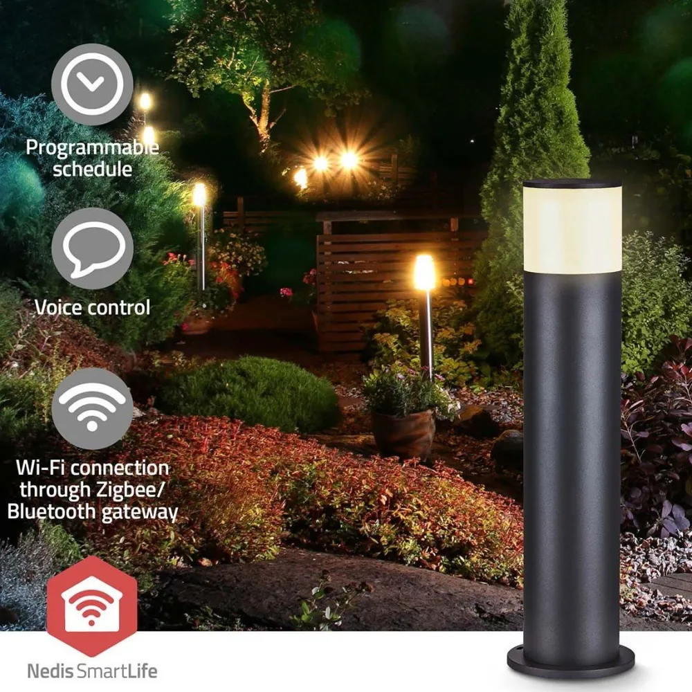 Älypylväsvalaisin ZBLOP10RGBW Smartlife ZigBee musta*Nedis Hot