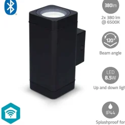 Clearance Älyseinävalaisin BTLOW05RGBW Smartlife Bluetooth musta Älyvalaisimet Ulos