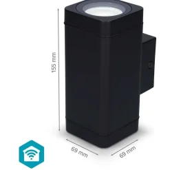 Clearance Älyseinävalaisin BTLOW05RGBW Smartlife Bluetooth musta Älyvalaisimet Ulos