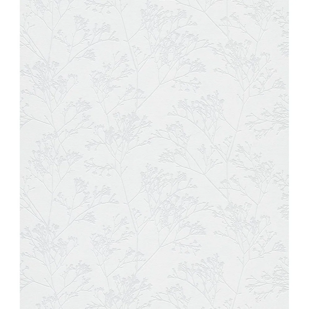 Clearance Maalattava tapetti Patent Decor Original 9378, 1,06x25m, romanttinen, valkoinen Maalattavat Tapetit