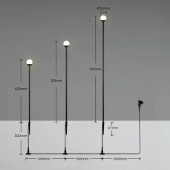 Maapiikkivalaisin LED Scoop mattamusta*Trio New