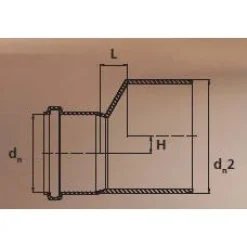 Maaviemärin supistusyhde PVC 200-160 mm*Uponor Best