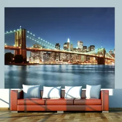 Maisematapetti Sparkling Brooklyn Bridge, eri kokoja*Artgeist Online