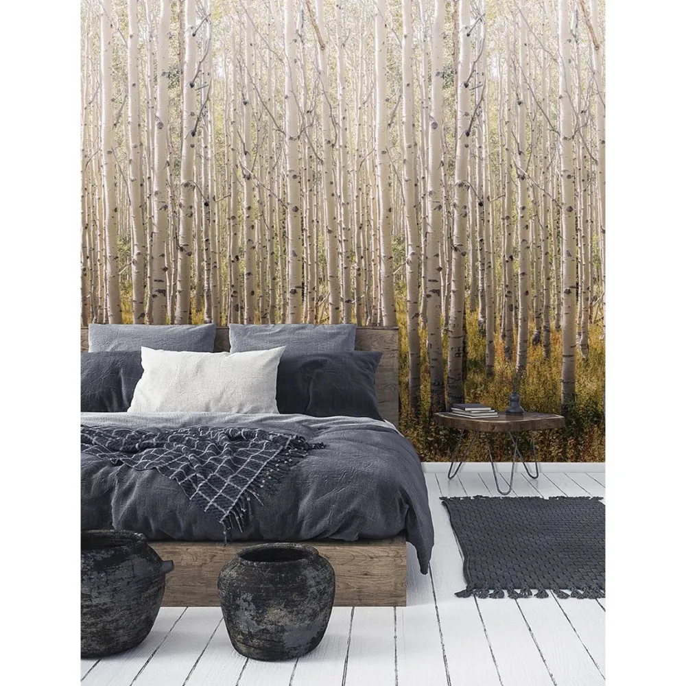 Maisematapetti One Roll One Motif Birch Tree, 1.59x2.80m, metsä, non-woven*Tapetit.fi