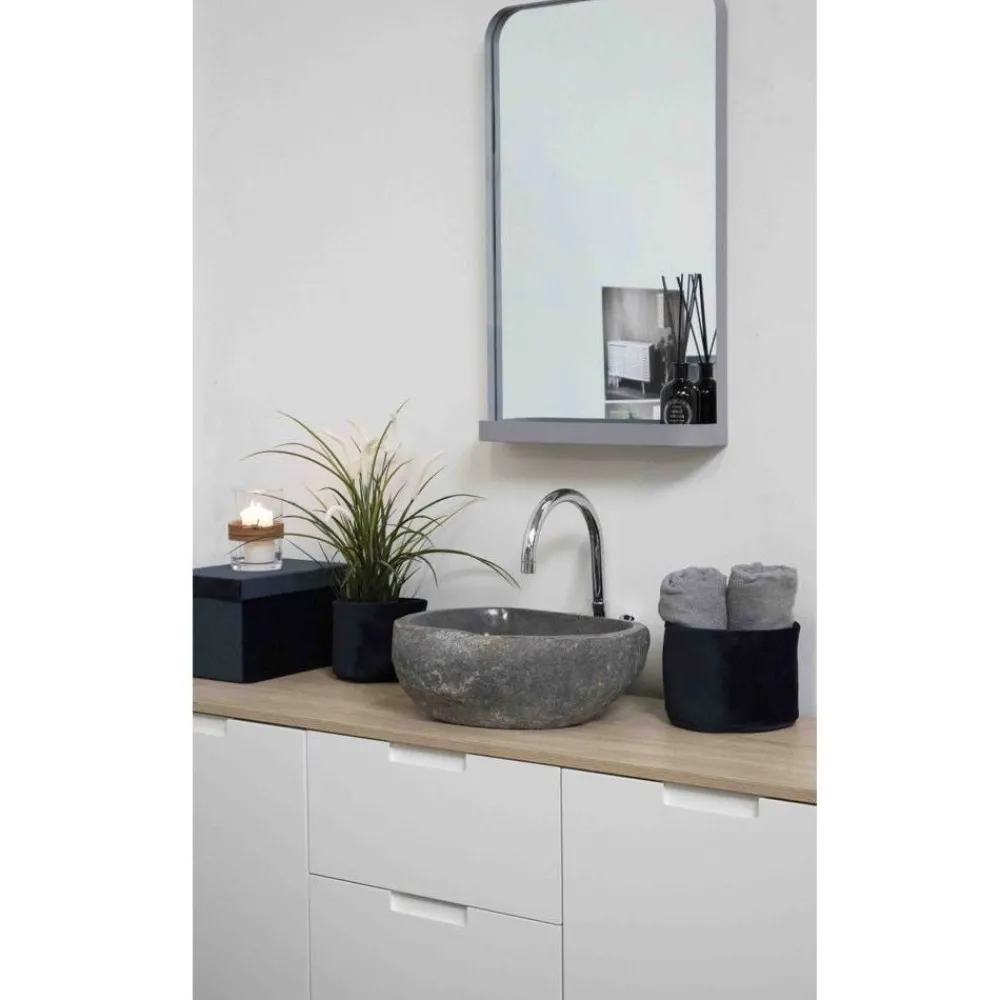 Discount Malja-allas Donau, 350x400x150mm, jokikivi, harmaa Malja-Altaat