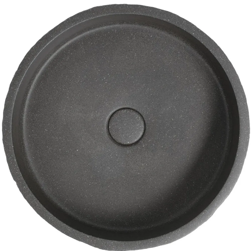 Malja-allas Ispir, 40cm, pohjaventtiili, graniittimusta*Interia Best