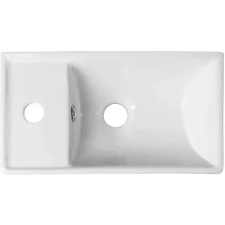 Sale Malja-allas Minos Cloakroom 400x220 mm vasen valkoinen Seinään Kiinnitettävät Altaat