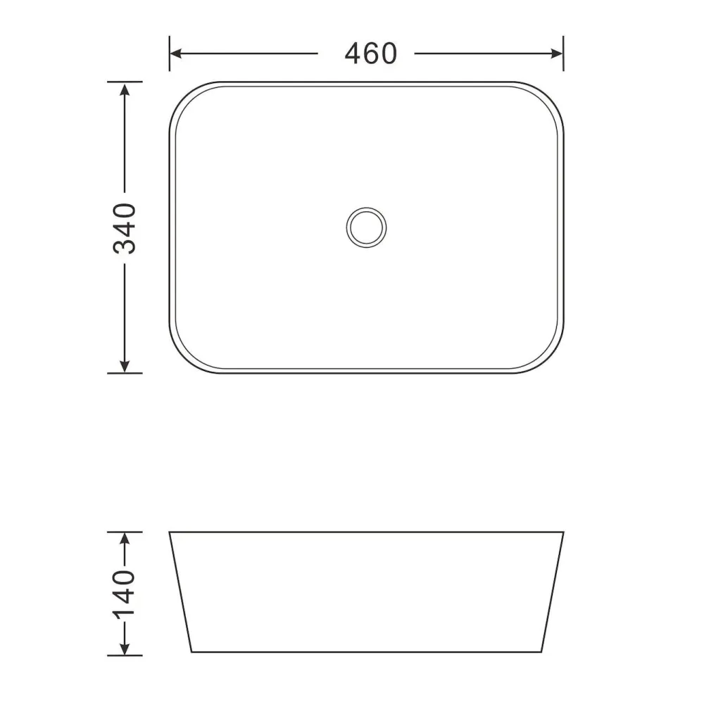 New Malja-allas 46341, 460x340 mm, valkoinen Pesualtaat Tason Päälle|Malja-Altaat