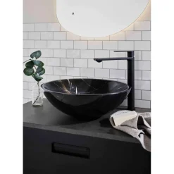 Best Malja-allas Marble, 410 mm, musta Pesualtaat Tason Päälle|Malja-Altaat