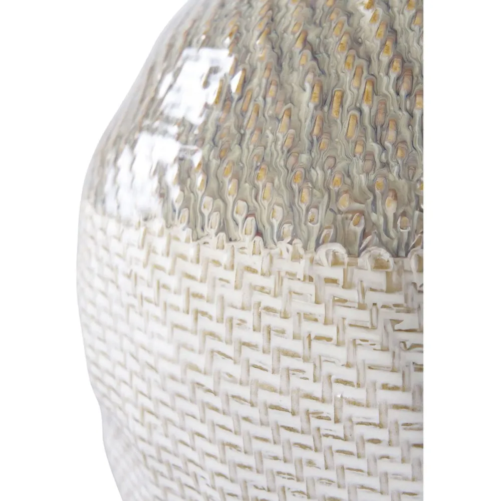 Hot Maljakko Vase, ø26x30.5cm, valkoinen/vihreä Maljakot
