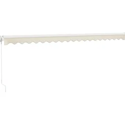 Markiisi 5x3m, sisäänkelattava, kermanvalkoinen, kangas/alumiini*FinePRICE Outlet