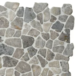 Marmorimosaiikki Mosaic Light Grey Interlock, verkolla, vapaa mitta*Qualitystone Discount