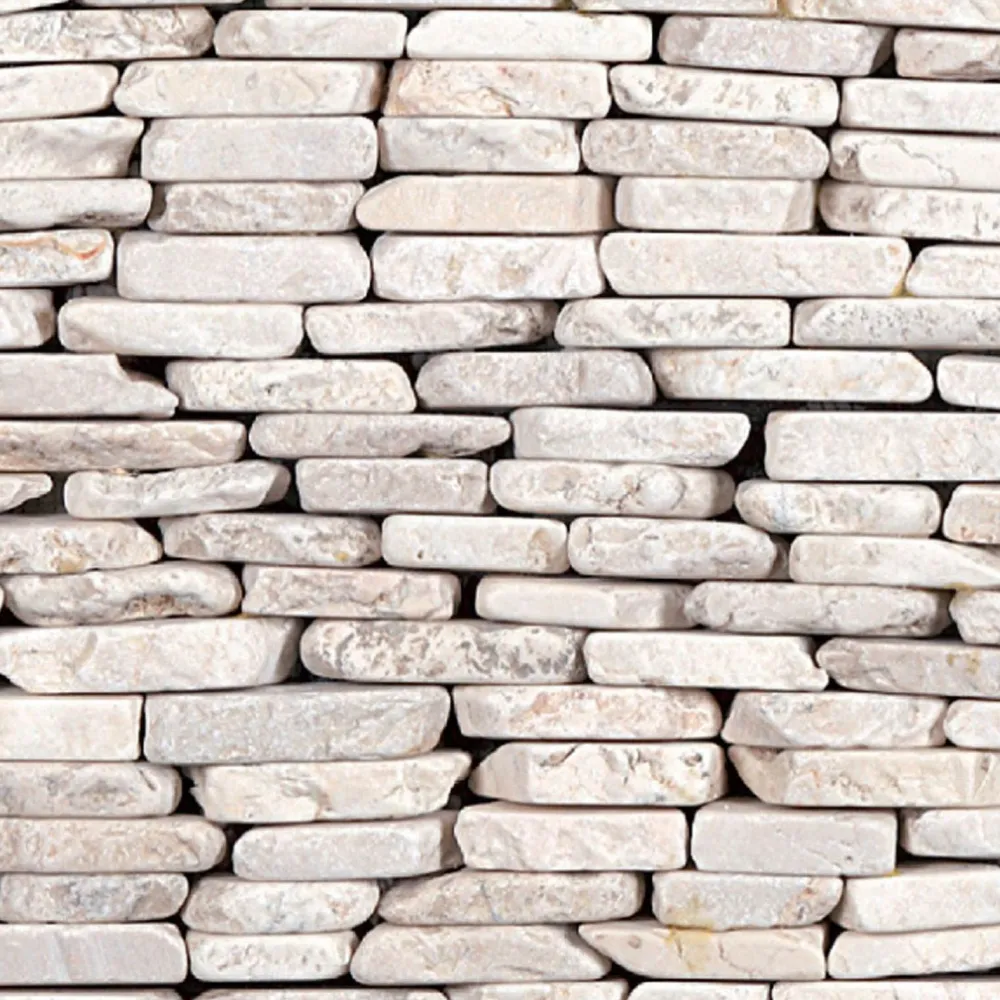 Marmorimosaiikki Standing White Interlock, verkolla, vapaa mitta*Qualitystone Hot