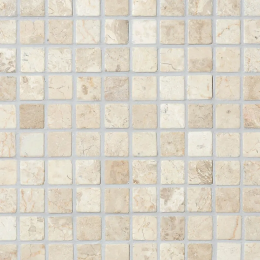Marmorimosaiikki Square White, verkolla, 30 x 30 mm*Qualitystone Hot