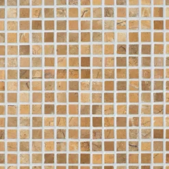Sale Marmorimosaiikki Square Mustard, verkolla, 20 x 20 mm Mosaiikkilaatat