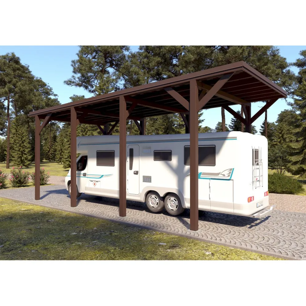 Outlet Matkailuautokatos Ralf 32m2 Autokatokset|Autotallit Yhdelle Autolle