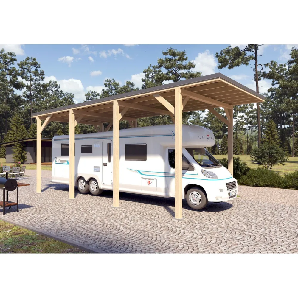 Outlet Matkailuautokatos Ralf 32m2 Autokatokset|Autotallit Yhdelle Autolle
